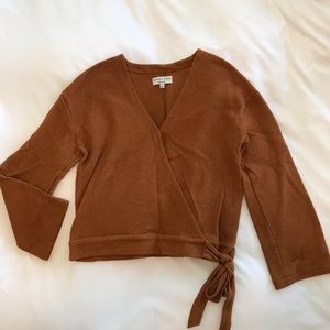 Madewell rust texture & thread  top sz S